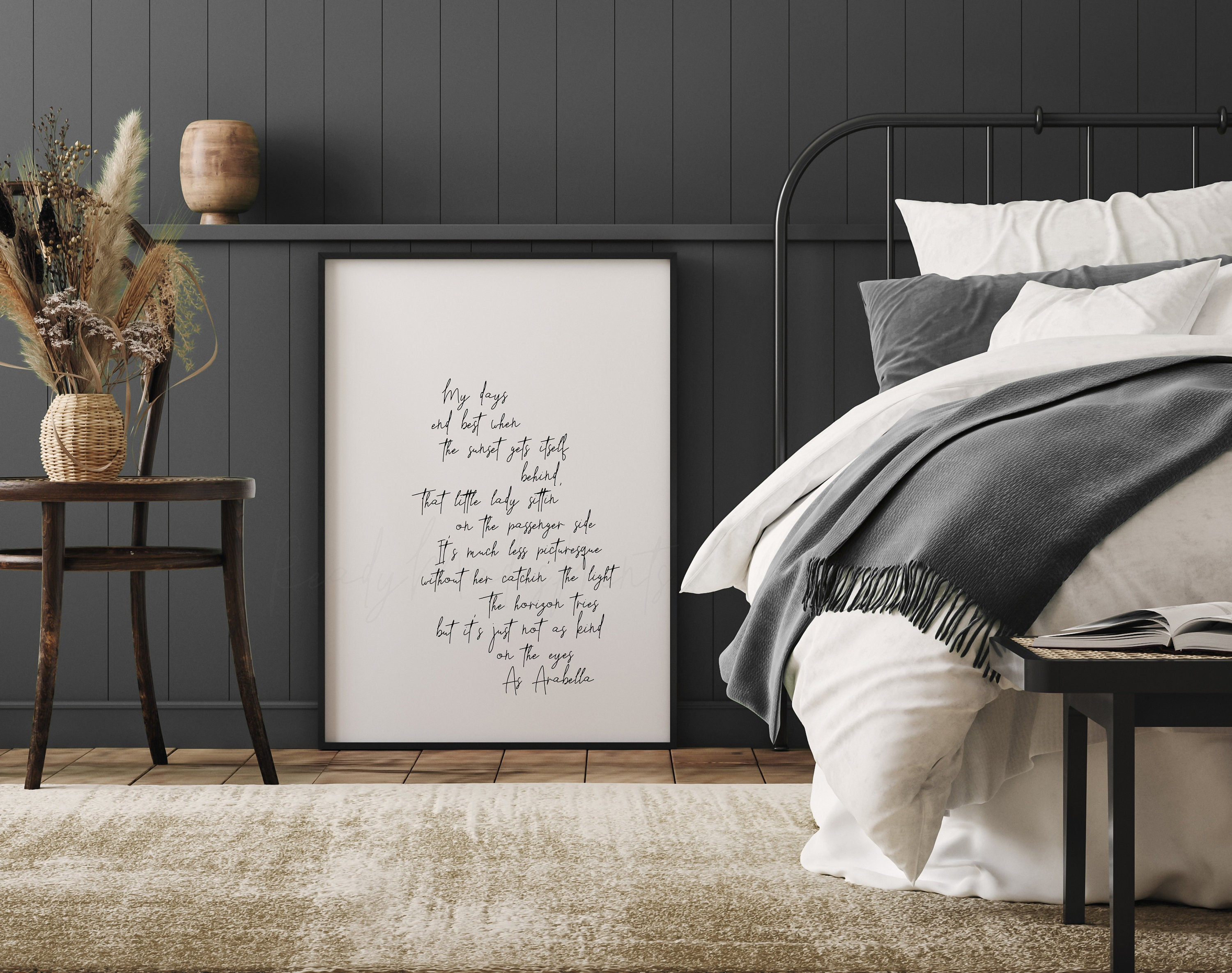 Arabella Arctic Monkeys lyrics printable, Arctic Monkeys lyrics poster gift, instant download file, Arabella lyrics bedroom wall decor