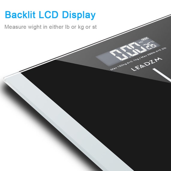 2 Battery 400lb Digital Body Weight Scale Bathroom Fitness Backlit LCD Display 