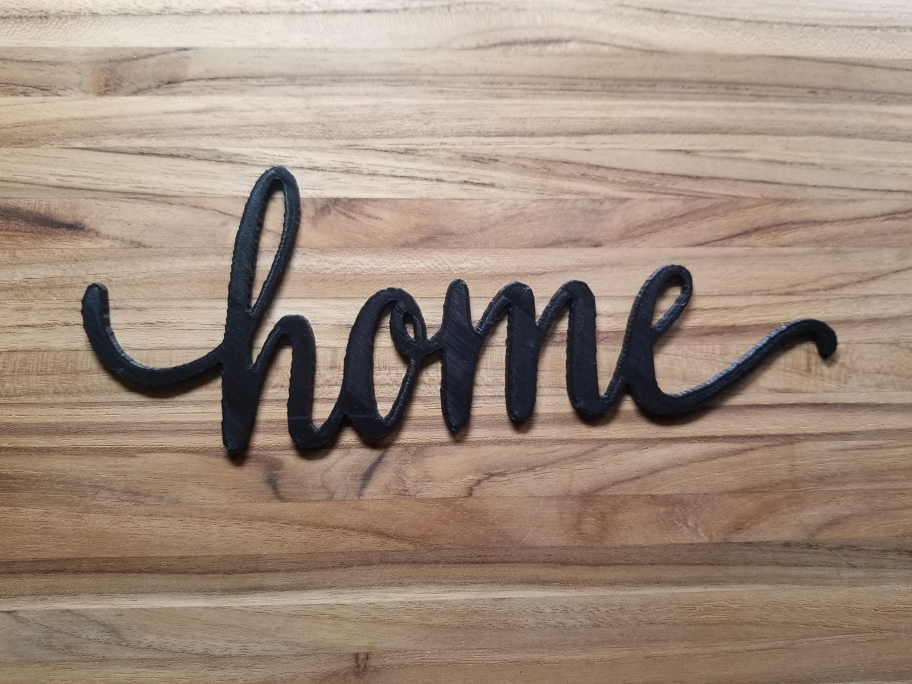 Cursive House Sign Cute Home Cursive Word Art - Beautiful Decorative Accent 3d Printed Art ...
