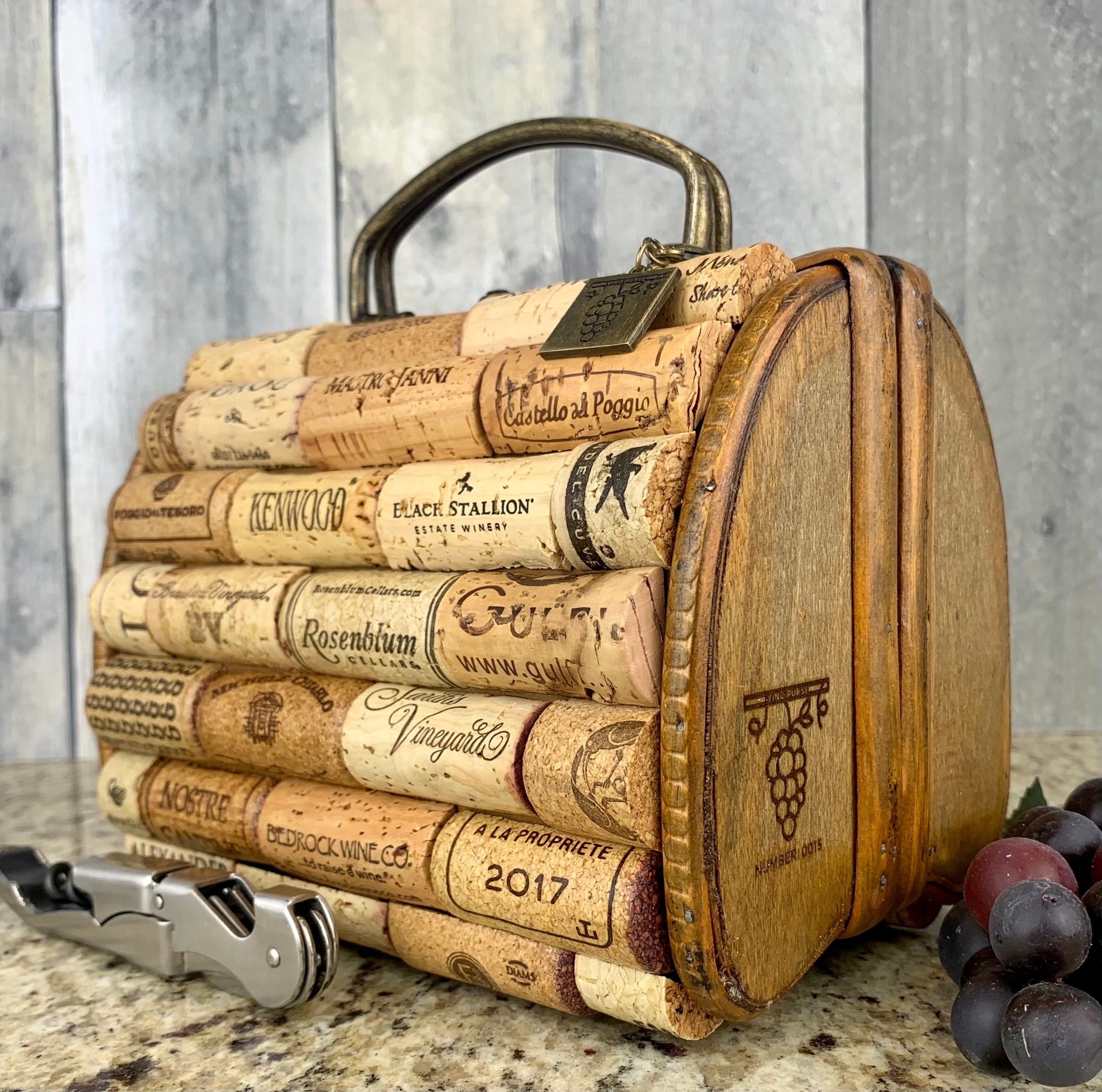 wine cork purse