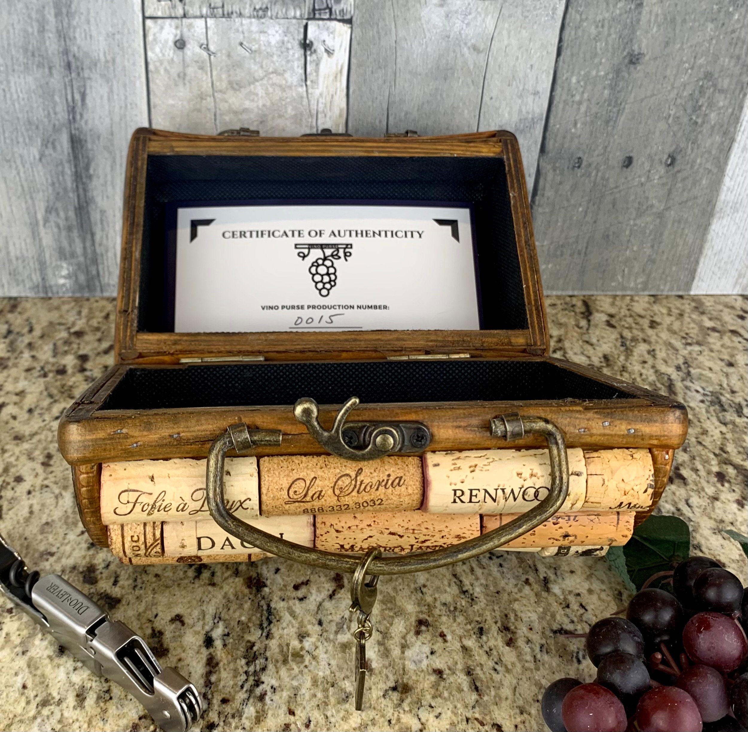 wine cork purse