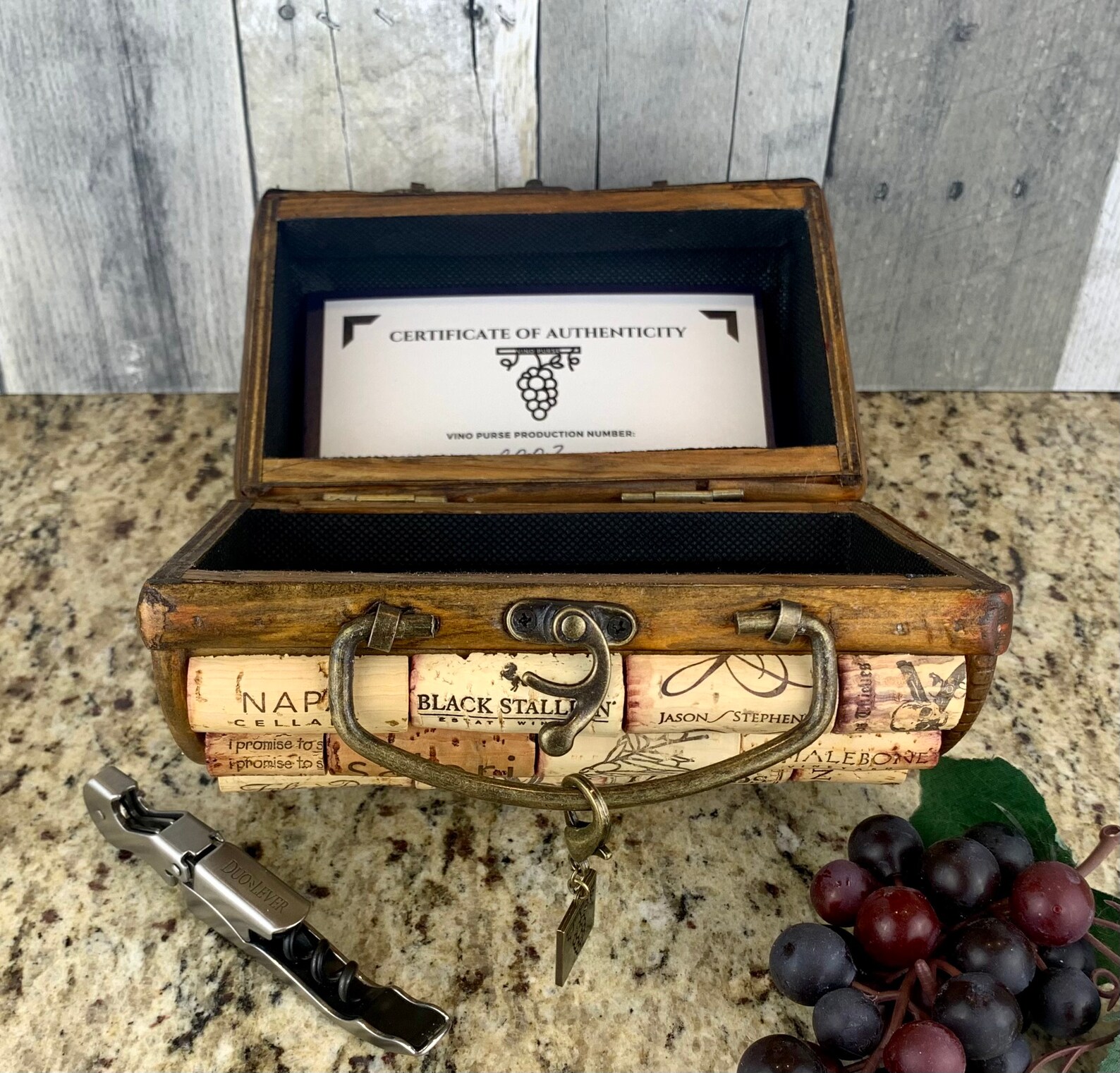 wine cork purse