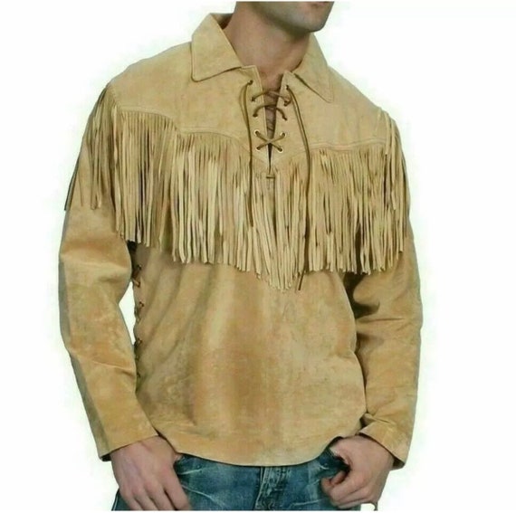 Mens Western Wear Buckskin Suede 