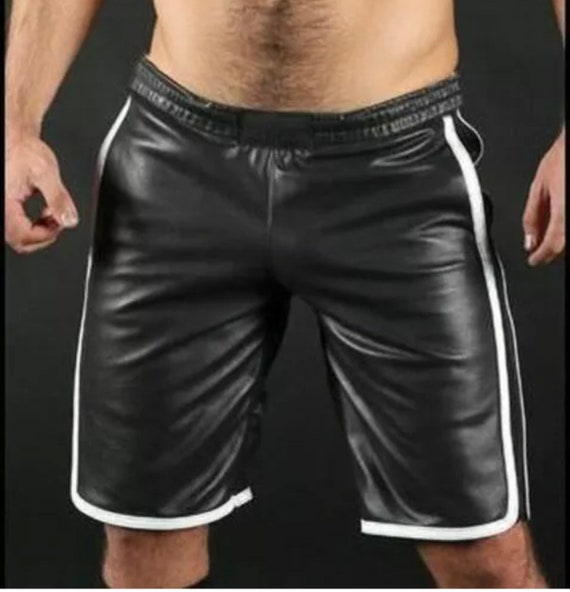 Mens Lamb Leather Basketball Shorts Real Leather Sports | Etsy UK