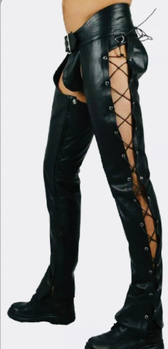 Genuine Leather Chaps Mens Bikers and 
