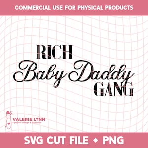Bande de papas riches bébé | Téléchargement numérique PNG SVG | Clipart pour vinyle et sublimation | Téléchargement instantané pour les petites entreprises de bricolage