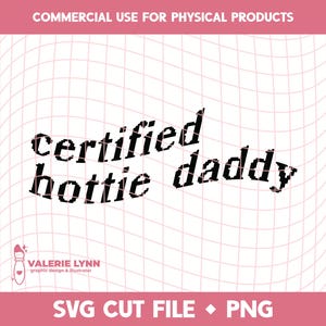 Papá guapo certificado / Descarga digital SVG PNG / Clipart para vinilo y sublimación / Descarga instantánea para manualidades DIY para pequeñas empresas