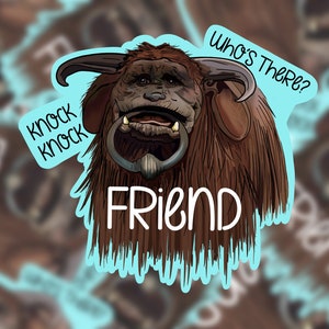 LUDO Knock Knock FRIEND 3X3 inch Vinyl Sticker