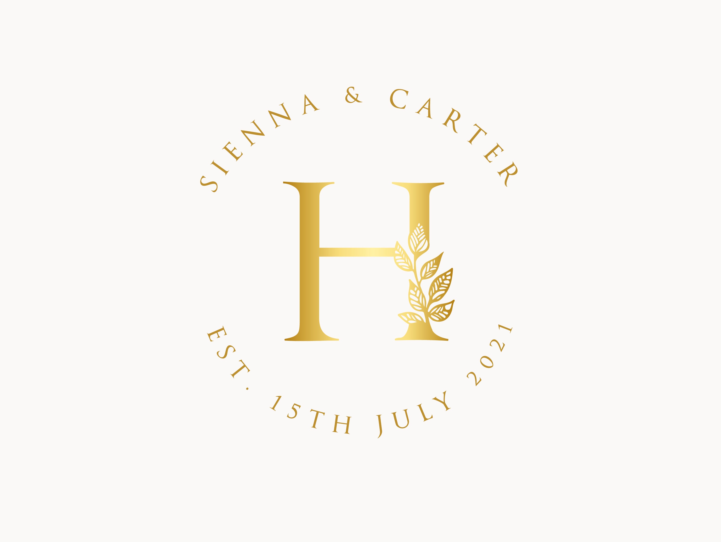 Wedding Logo Initial Wedding Monogram Crest Premade Logo | Etsy