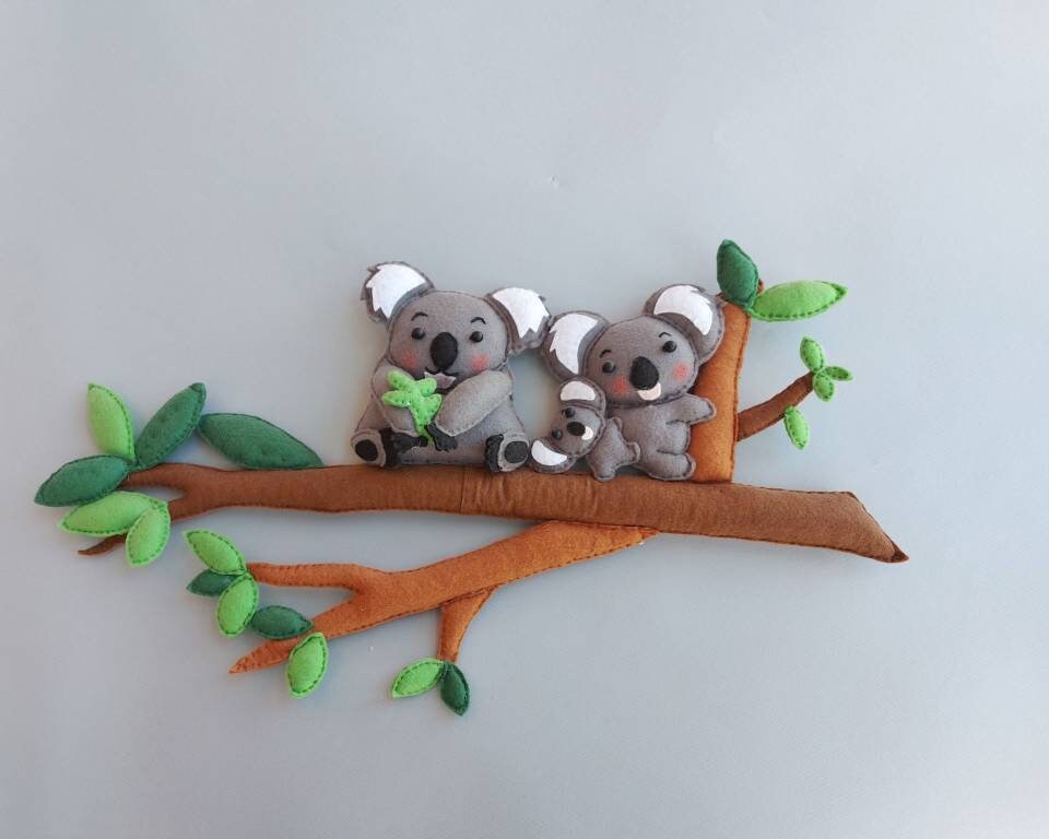 Koala Wall decor koala Eucalyptus wall hanging Koala jungle Etsy
