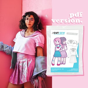 Beginner PDF Cosplay Seifuku Japanese School Girl Uniform Sewing Pattern XS-3XL Plus Size | Digital Pattern