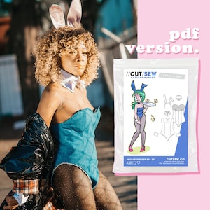 Beginner PDF Cosplay Bunny Suit Japanese Anime Sewing Pattern XS-3XL Plus Size | Digital Pattern