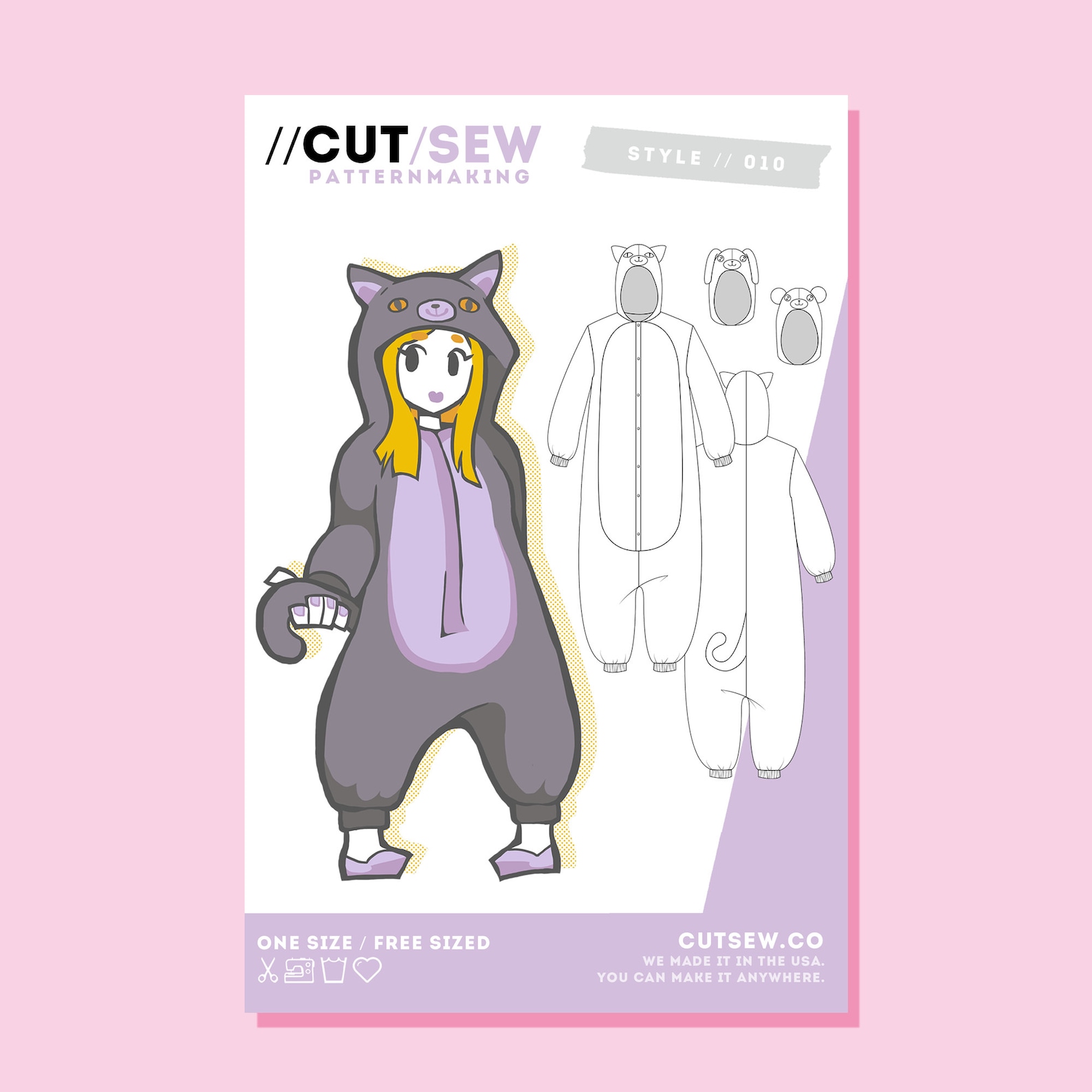 Beginner Cosplay Kigurumi Japanese Adult Animal Onesie Sewing Etsy