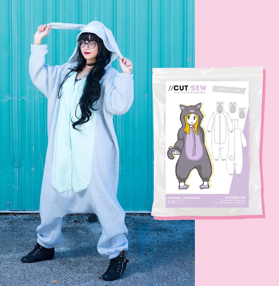 Beginner Cosplay Kigurumi Japanese Adult Animal Onesie Sewing Pattern