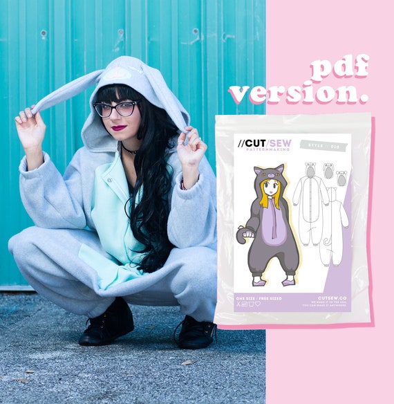 Beginner PDF Cosplay Kigurumi Japanese Adult Onesie Sewing Pattern