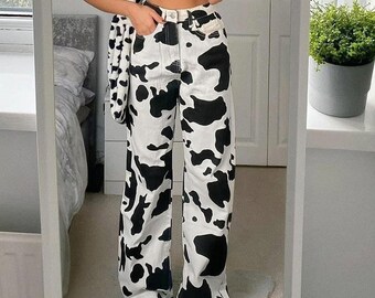 Cow Print Pants Jeans