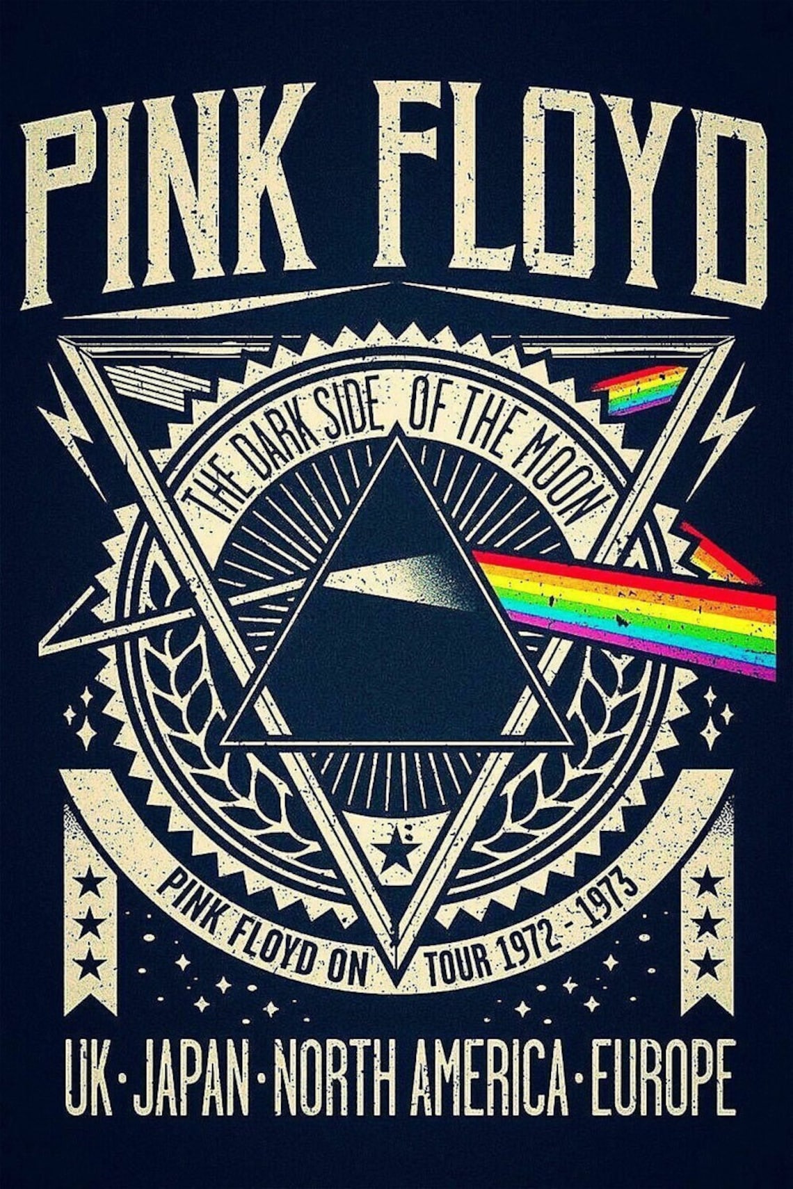 Digital Download Pink Floyd 1973 Concert Vintage Poster Etsy