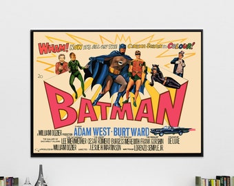 Batman 1966 Film Adam West Burt Ward Vintage Canvas Printing - Etsy