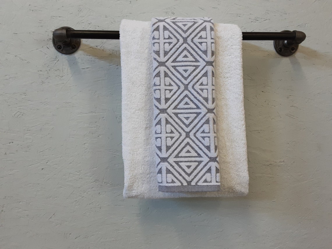 Iron Pipe Towel Bar Etsy
