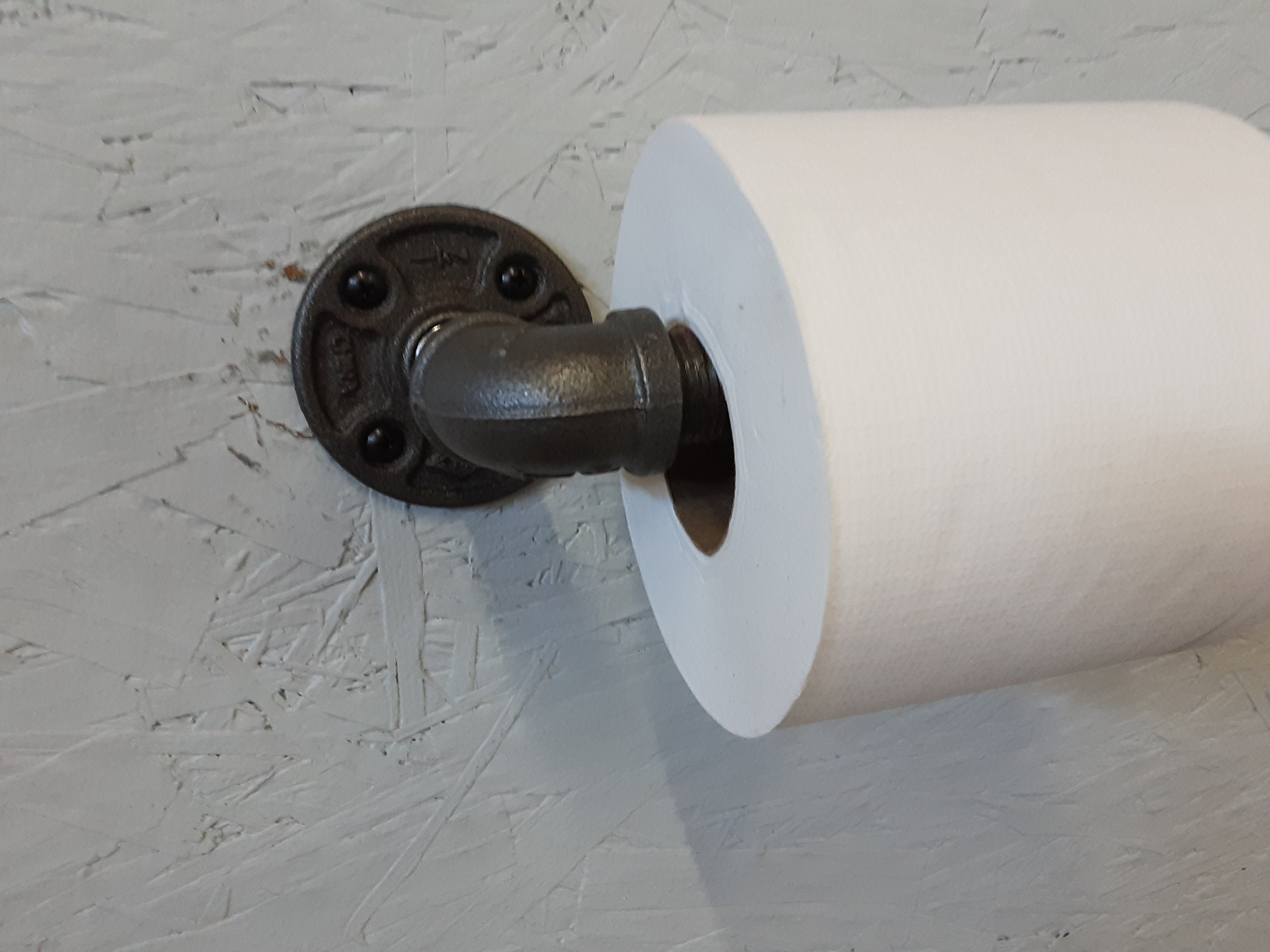 Iron Pipe Toilet Paper Holder Etsy