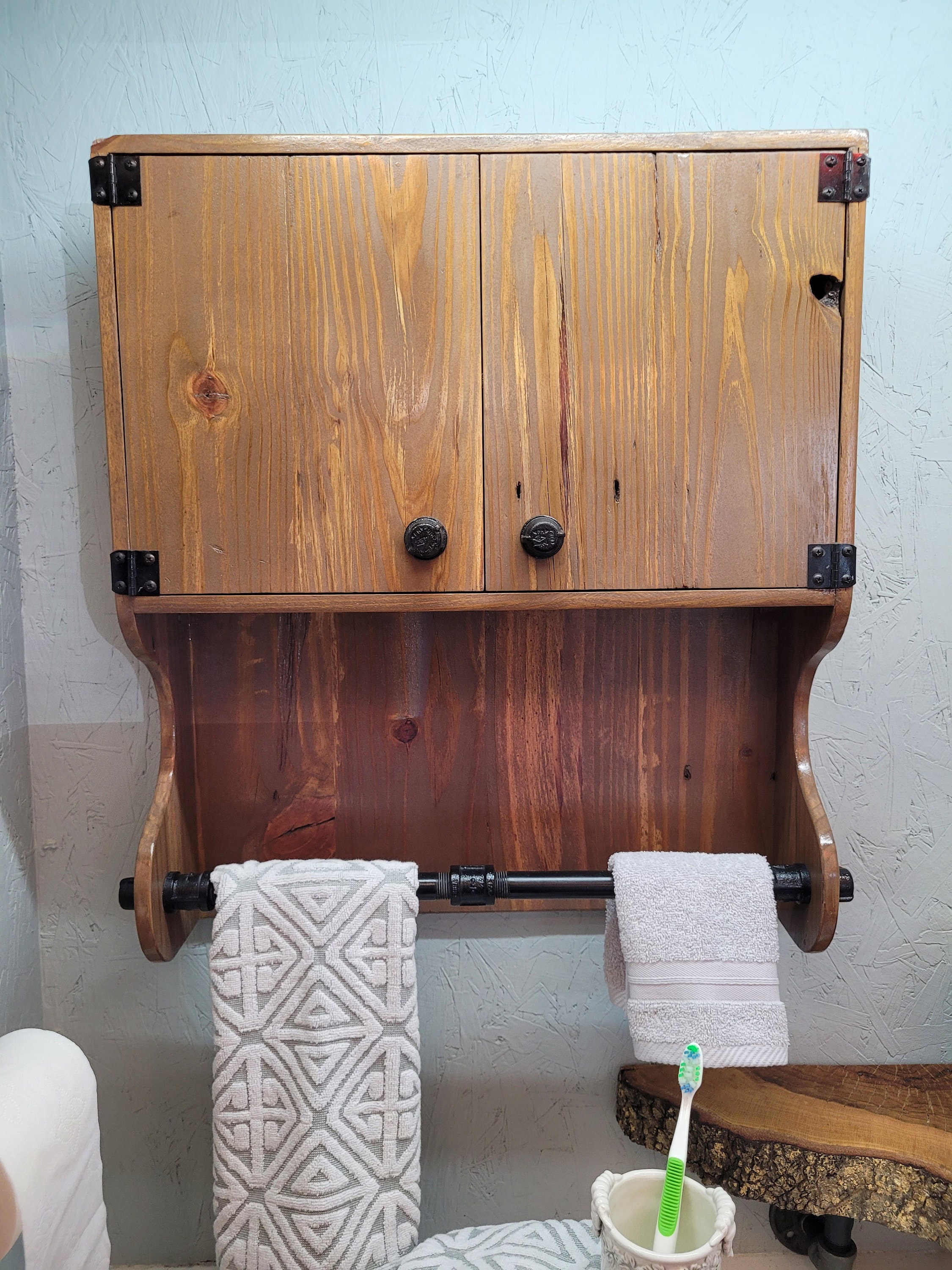 Bomutovy Kitchen Towel Holder Over Cabinet Door Hand Dish Towel Bar Rack Holders Stainless Steel Towel Rack Inside Cabinet Drawer for Bathroom and