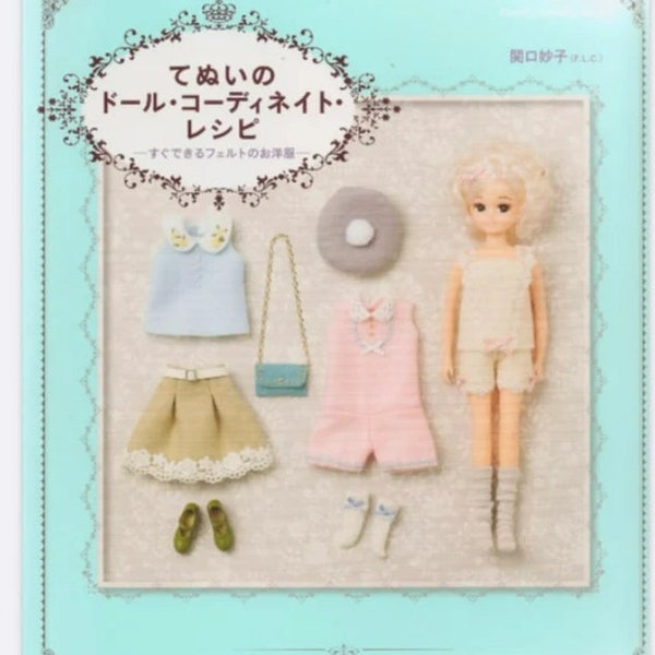 Doll Coordinate Recipe vol 12, japanese sewing ebook, Blythe, Momoko and other similar dolls clothes sewing patterns, instant pdf download