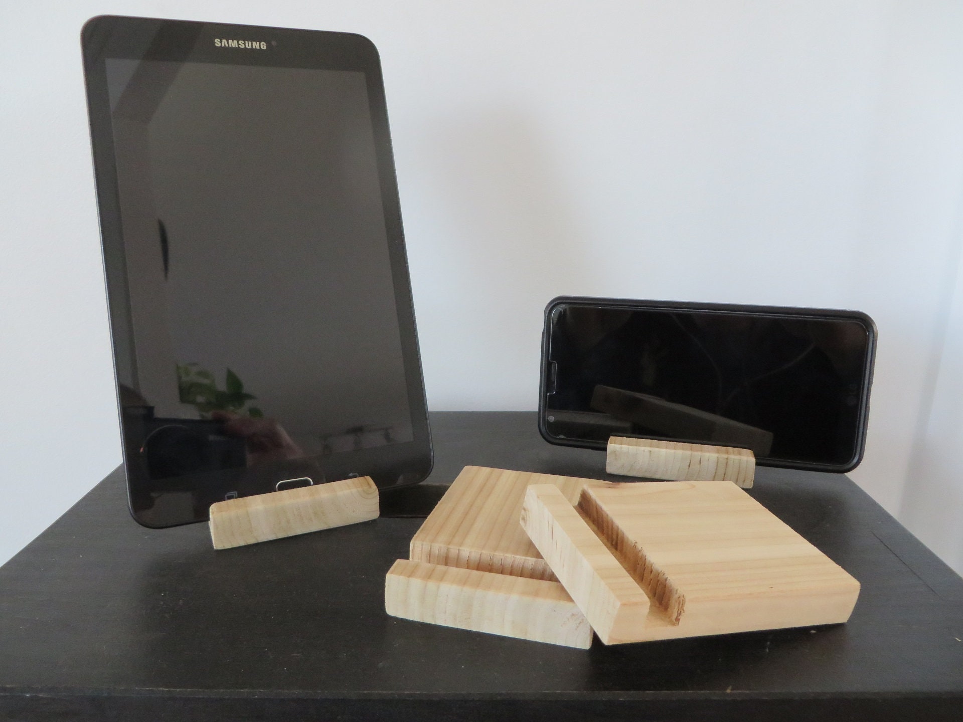 Iphone Desk Stand Wood Etsy Canada
