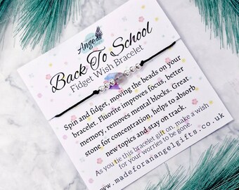 Back To School | Wish Bracelet | Fluorite Tie On Bracelet