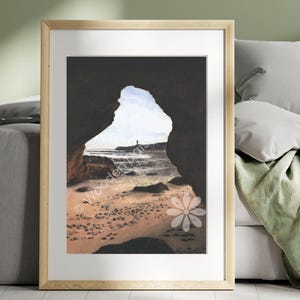 Covesea Lighthouse Art Print, Covesea Picture, Lossiemouth Picture, Lighthouse Wall Art, Moray Firth Watercolour, Covesea Lighthouse Gift