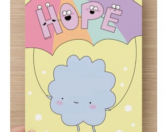 A3/A4 Rainbow Hope Poster for Nursery or Children's Room
