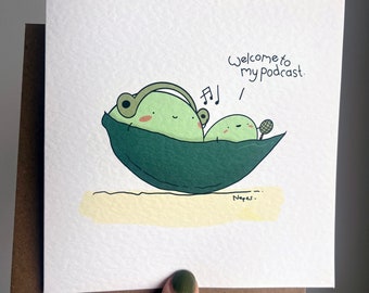 Bienvenidos a mi Podcast. Tarjeta de felicitación