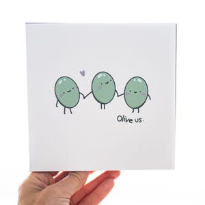 Olive uns - Grußkarte