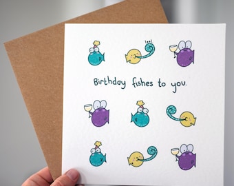 Birthday Fishes to you, Greeting Card