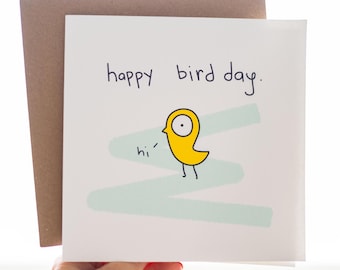 Tarjeta de feliz día del pájaro/cumpleaños