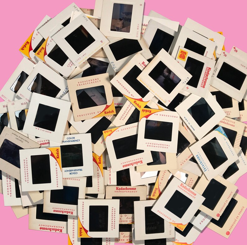 Lot of 200 Vintage 35mm Color Slides, Family People Photos, Kodak Film, Ephemera for Art and Craft Projects