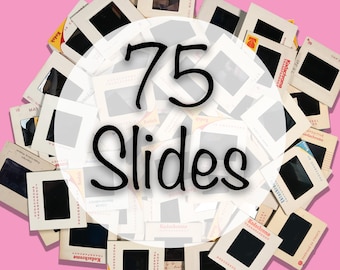75 Vintage 35mm Photo Slides – 1960s-1990s Family Photography