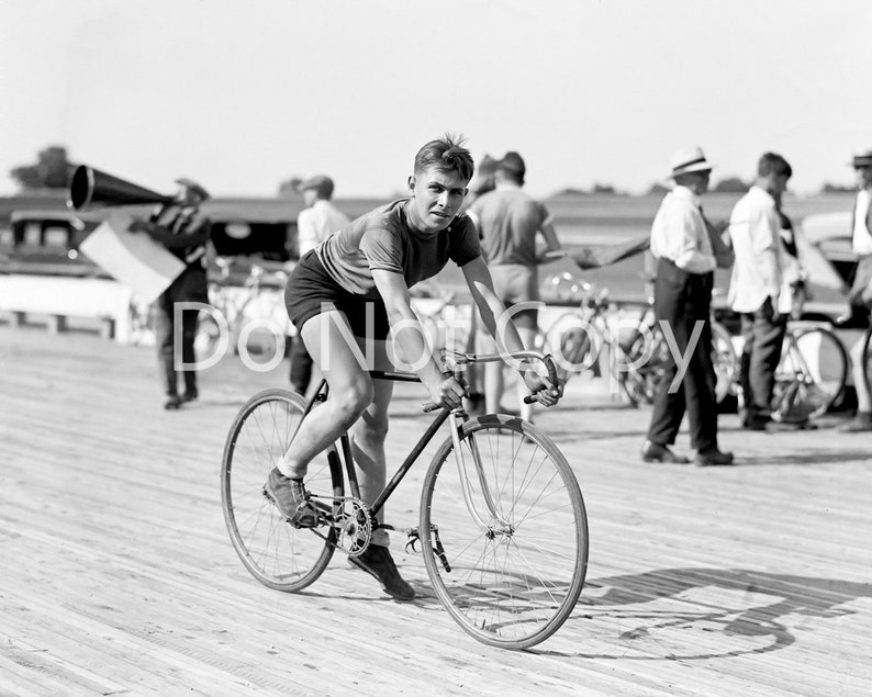 Early Bike Racer Vintage Photo 8.5 x 11 Reprint