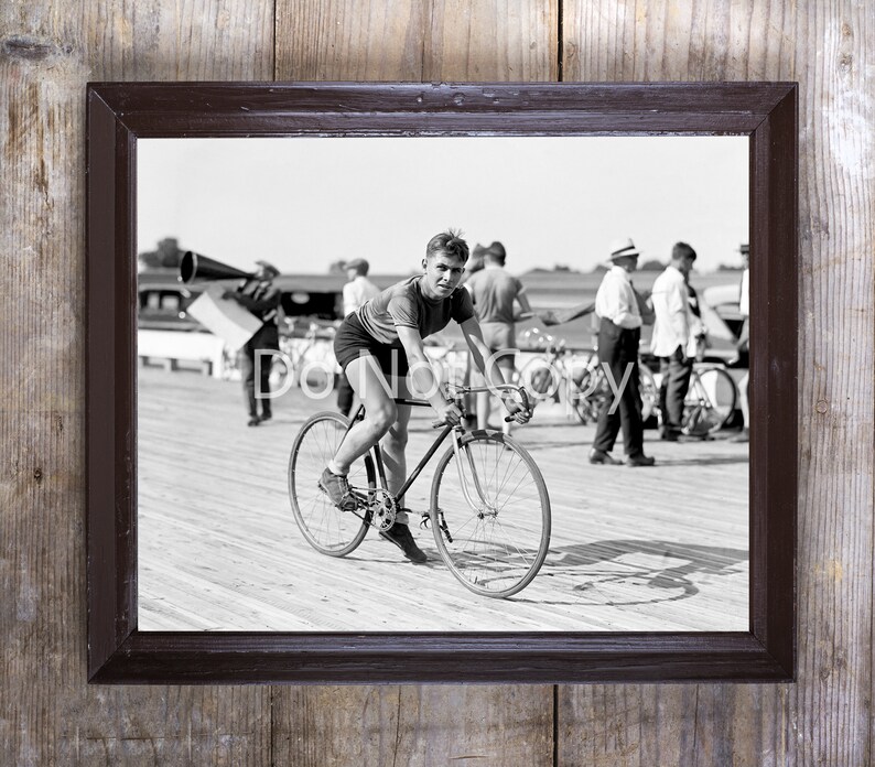 Early Bike Racer Vintage Photo 8.5 x 11 Reprint