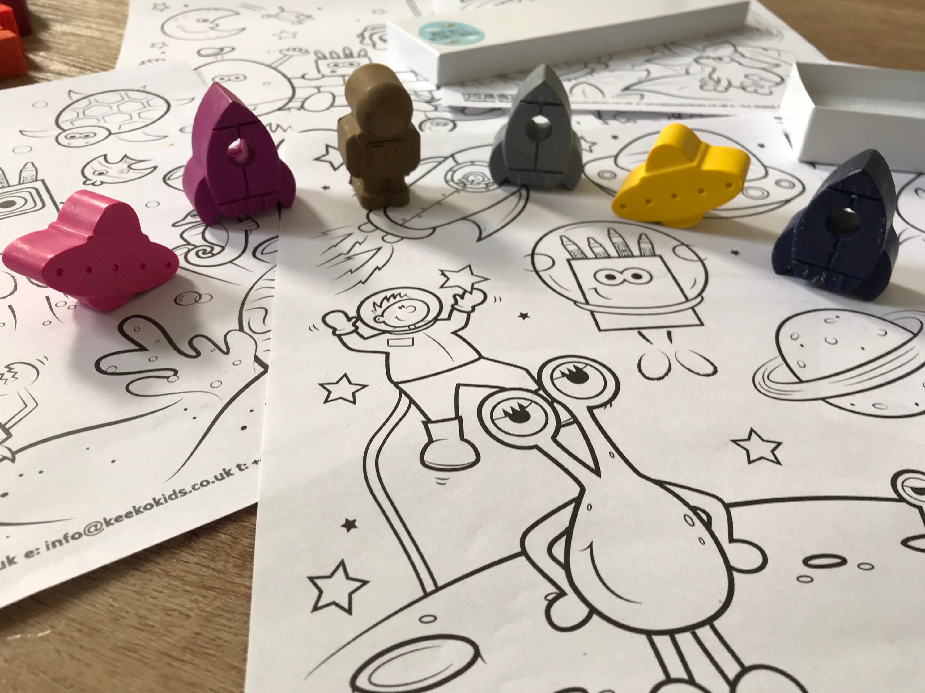 Space Crayons With Colouring Sheets | Etsy UK