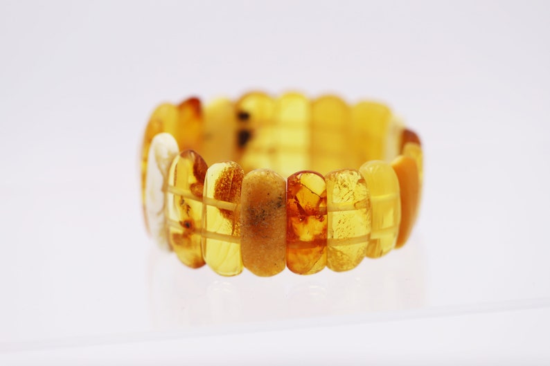 Multicolor amber bracelet amber jewelry exclusive elegant bracelet colorful amber jewelry genuine Baltic amber multi-color gemstone