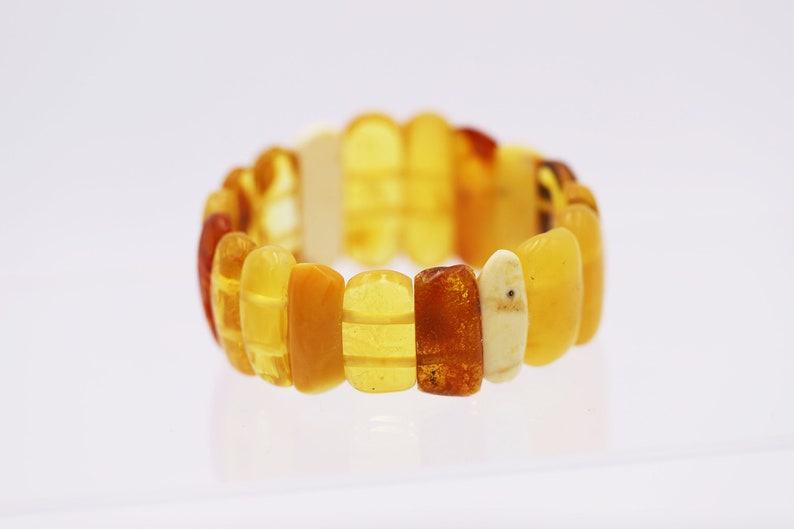 Multicolor amber bracelet amber jewelry exclusive elegant bracelet colorful amber jewelry genuine Baltic amber multi-color gemstone
