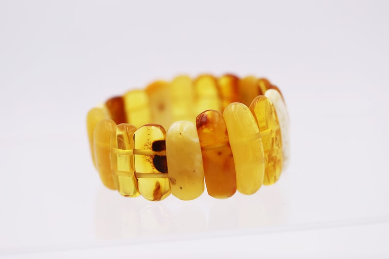 Multicolor amber bracelet amber jewelry exclusive elegant bracelet colorful amber jewelry genuine Baltic amber multi-color gemstone