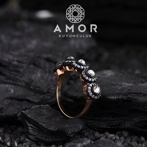 Women Stone Rings - 925K Sterling Silver Ring - Women Signet Rings - Handmade Jewelry - Gemstone Ring- Women Trend Rings -Stackable Rings