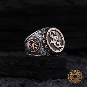 Carta Caligrafía Anillos De Plata, Anillos Hechos A Mano, Anillos Islámicos, Accesorio Para Hombres Mejores, Plata De Ley 925, Anillos Otánticos, Anillos Personalizables