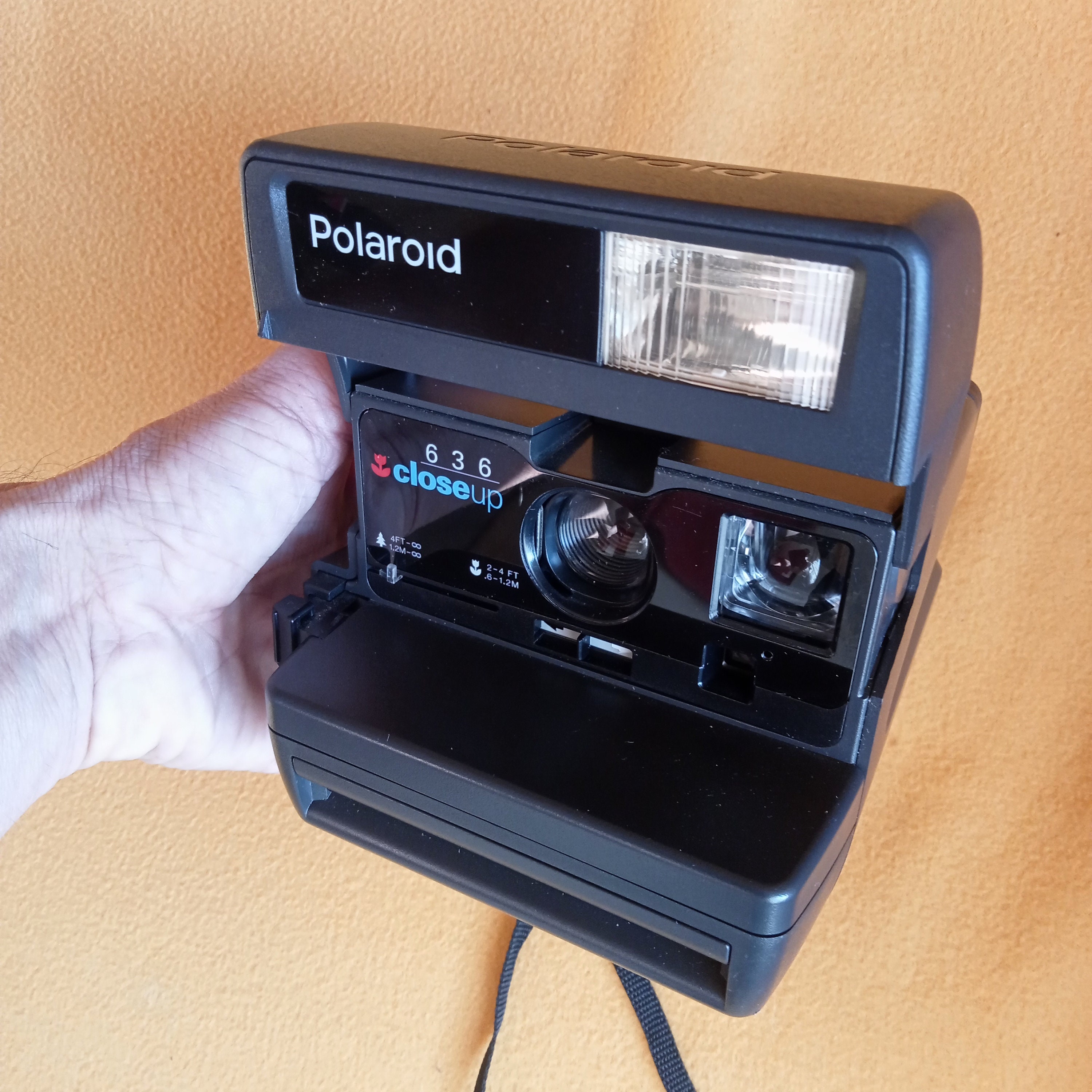 Polaroid Camera With Ridges Camera Polaroid Close up 636 Polaroid Camera Vintage Retro Camera ...