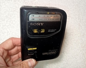 Sony Walkman WM-FX109, Working Cassette Radio, Cassette Player, Portable Cassette Player, Vintage, Black, Sony Player