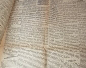 Old Soviet Newspaper 