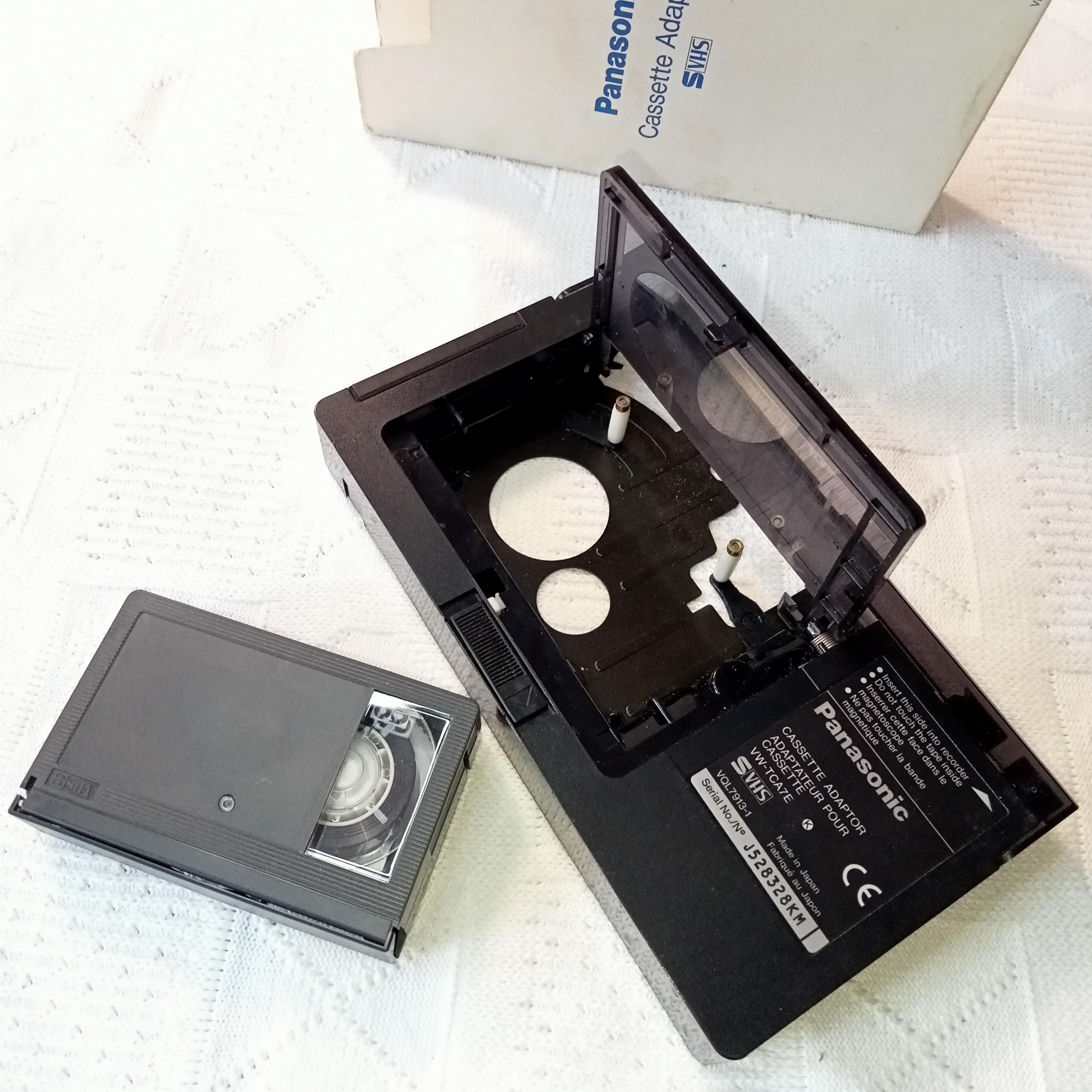 Adapter for Panasonic S VHS VW-TCA7E Cassettes, for VHC Video