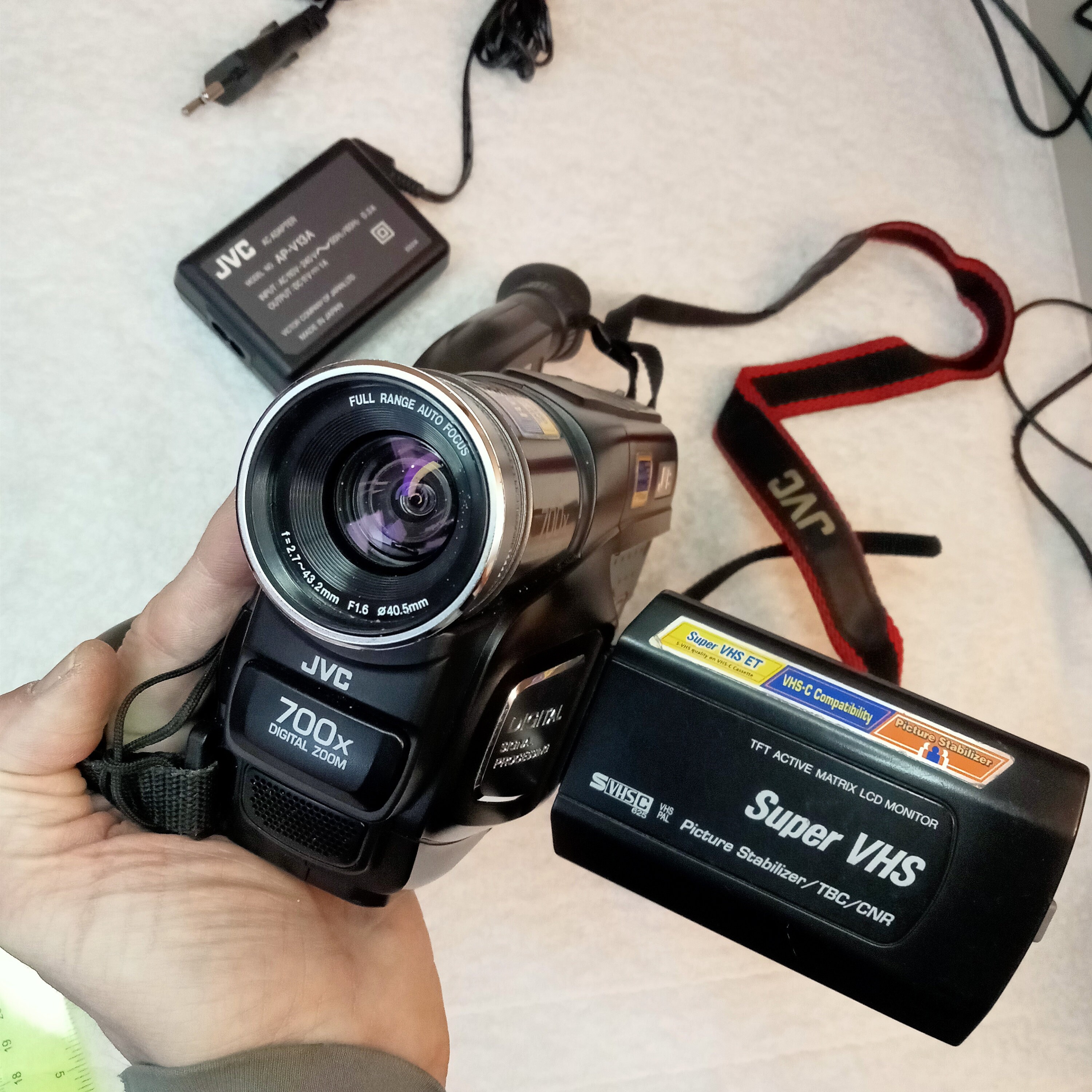 Video Camera JVC GRSXM190AS, Super VHSC, Black, Working Condition