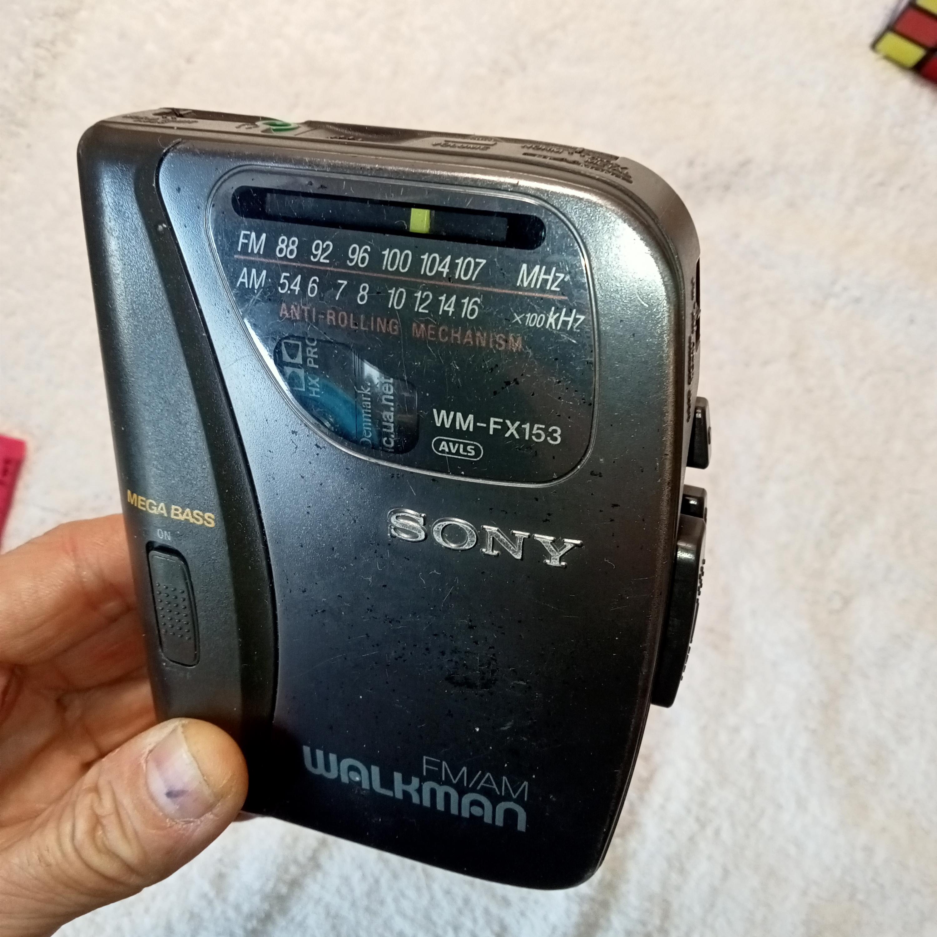 Sony Walkman WM-FX153, Radio-cassette fonctionnel, Lecteur de cassettes, Lecteur de cassettes portable, Vintage, Noir, Sony Player